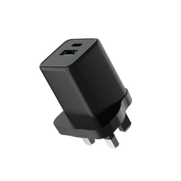 GaN USB A Wall Charger Dual Port PD Power Delivery Fast Type C Charging Block Plug OEM