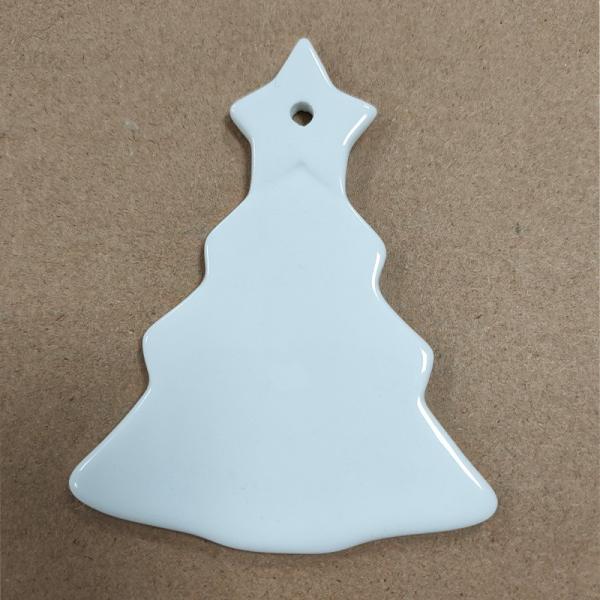 3 Inch Round Ceramic Sublimation Christmas Ornaments For Heat Transfer Printing