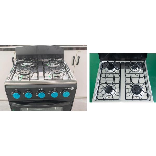 Safety Free Standing Oven 55L Capacity 4 Burner Gas Cooker Energy Efficient