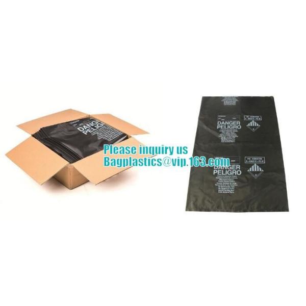 PE asbestos waste bags, Disposal Plastic Bag for Construction Waste, rubbish bag for asbestos fibers, bagplastics, bagea
