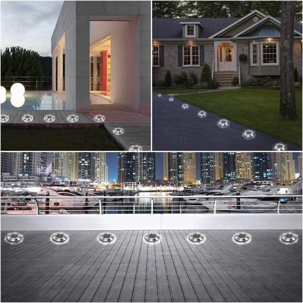 Waterproof Rating IP68 and White Outdoor Solar Light for Outdoor