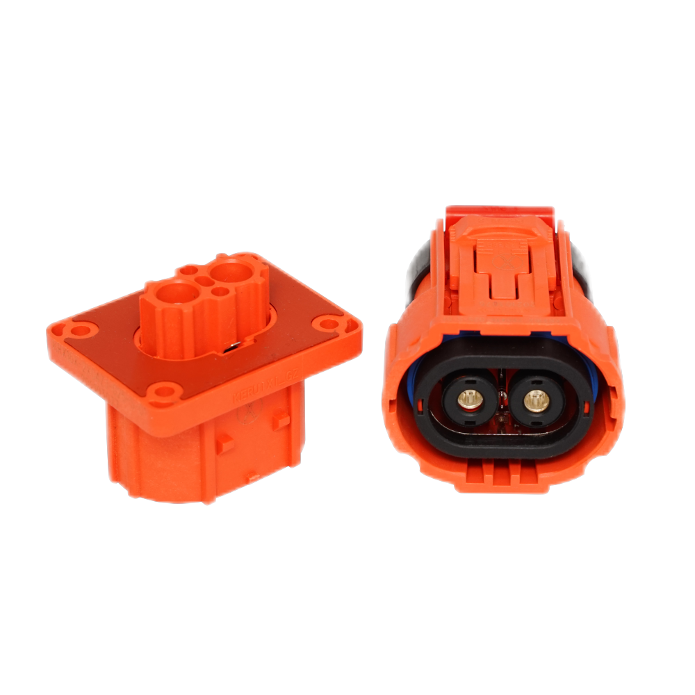 Plastic High Voltage electrical connectors Busbar EV plug and socket 2PIN 2.5mm 4.0mm 6.0mm 10.0mm IP67 HV Automotive Connector