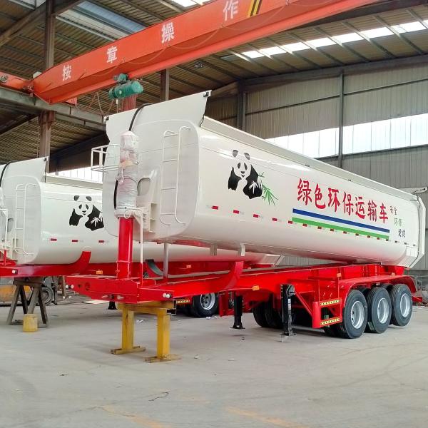 Powder Tipping Semi Trailer Powder Tank Transport Tipping Trailer Dump Trailer
