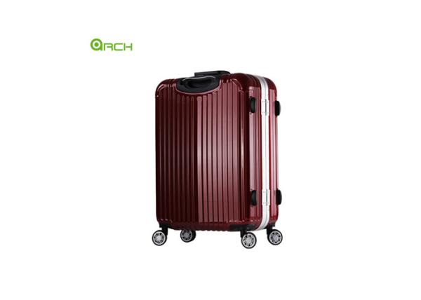 Fashionable ABS PC Trolley Travel Luggage With Aluminum Frame