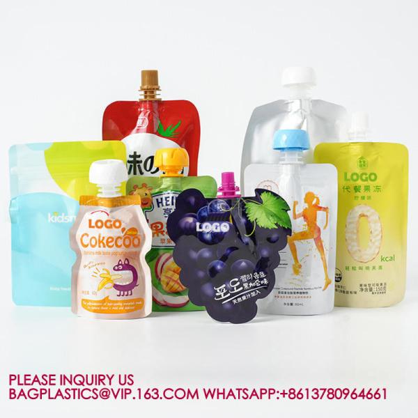 Wholesale Stand Up SpoutBag Drinking Packing Bag Liquid Pouches Juice Package SpoutPouch