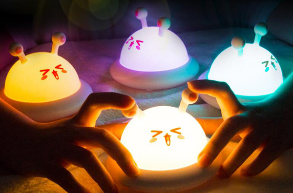 Rechargeable Cute Night Lamps LED Animal Night Light Colorful Silicone Night Light For Kids