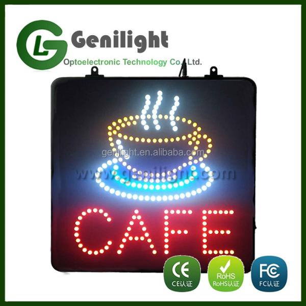 ABS Open-mold/Aluminium Alloy Material Mobile Phone Shop LED Sign With Remote Control