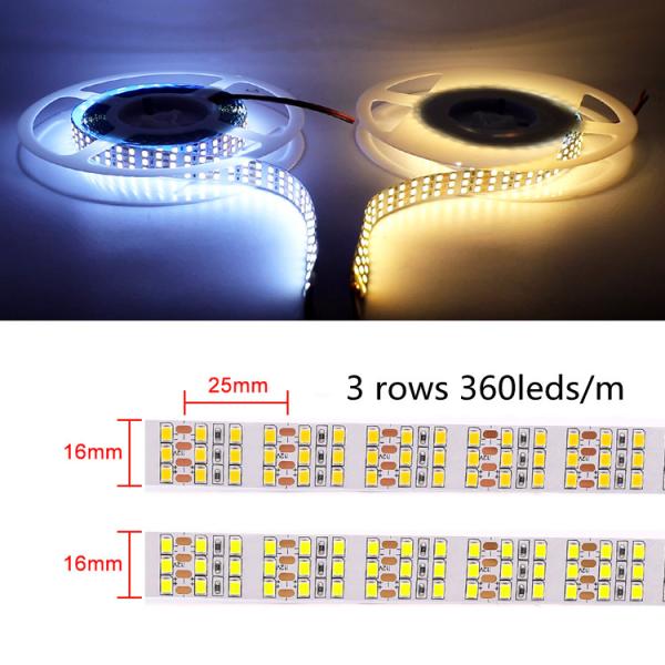 12V 24V SMD2835 самоклеящиеся светодиодные ленты светодиодные прохладные белые ленточные огни