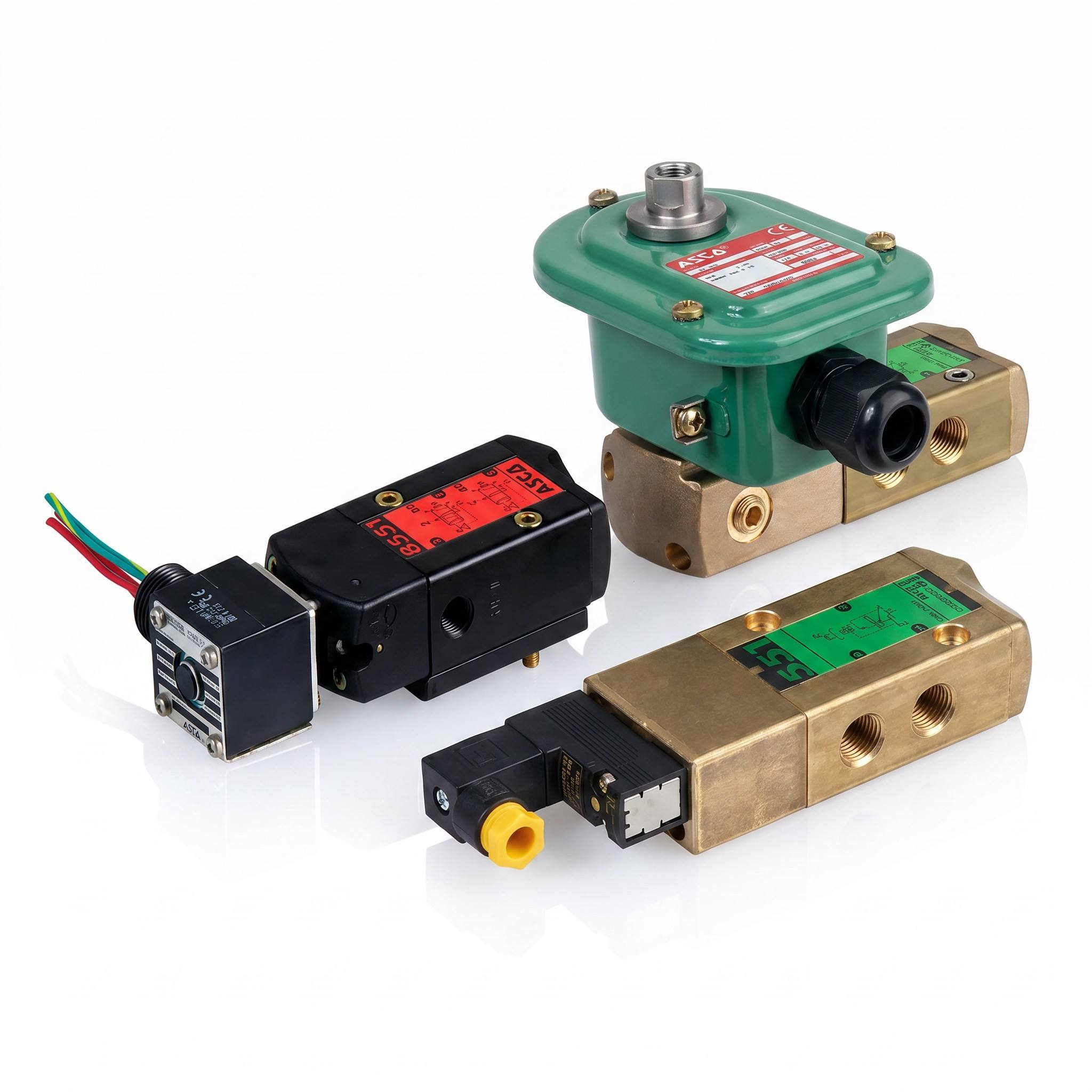 ASCO 551 Series 5 2 Way Pneumatic Solenoid Spool Valve Rotary Actuator Control Industrial Automation Systems