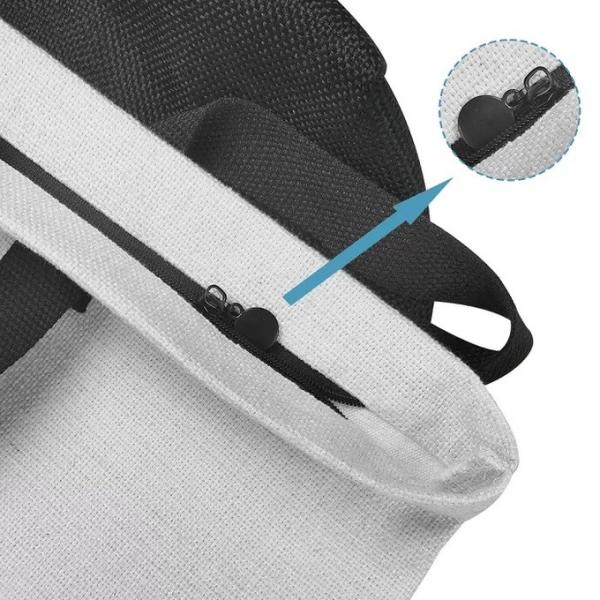 Large Capacity 380g Linen Sublimation Tote Bags Blanks Custom Print Logo Sublimation Shopping Handbags With Zipper
