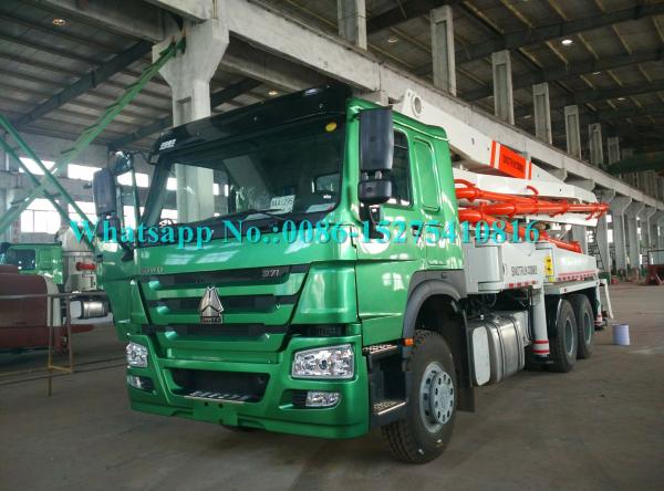 O caminhão de colocação da profundidade de Zoomlion Sany 34m montou a bomba concreta 34X-4Z com saída do equipamento de construção do ³ /h de 120m