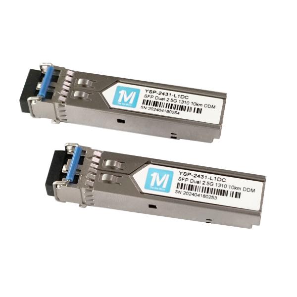 FTTX 10km 1310nm LC Connector DDM 2500BASE SMF Fiber Optic Module Pluggable SFP Transceiver with 10km Range and DDM Function