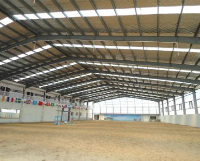 Wide Span Galvanized Steel Frame Building Painted Surface Metal Warehouse