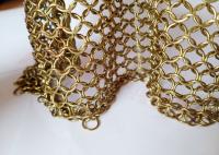 Chainmail de encargo Mesh Curtain de acero inoxidable 1.0x8m m con los colores de cobre amarillo