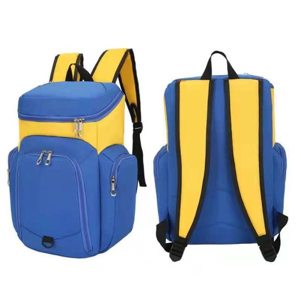 Material Basketball or Soccer Backpack with Customized Designs and Zipper Hasp Closure