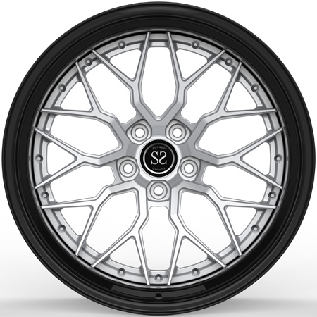 Center Hyper Black 2 Piece Forged Wheels Barrel Matte Black 19 Inch 19x10 Alloy