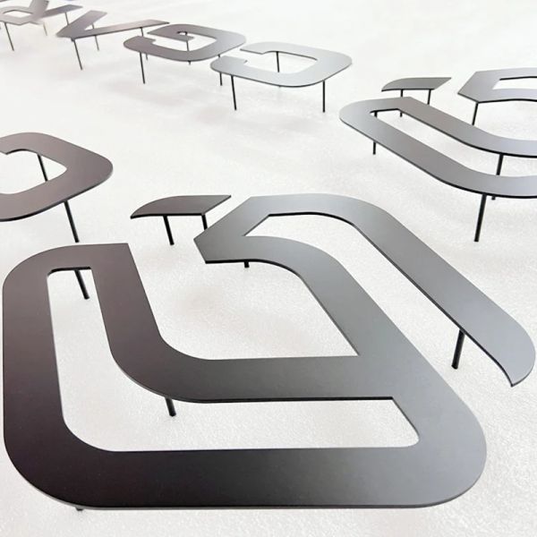 Laser Cut Stainless Steel Letters Floating 3D Metal Sign for Modern Branding