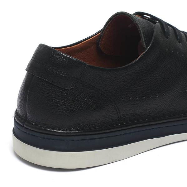 Fashionable Spring Breathable Lace Up Leather Sneakers