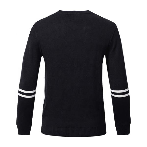 Wool Mens Warm Winter Sweaters / Crew Neck Sweater For Business Casual