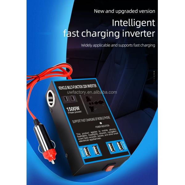 Modified Sine Wave Output 150W-200W Hybrid Grid Inverter DC 12V to AC 110V Inverter with Dual USB Ports and Type C