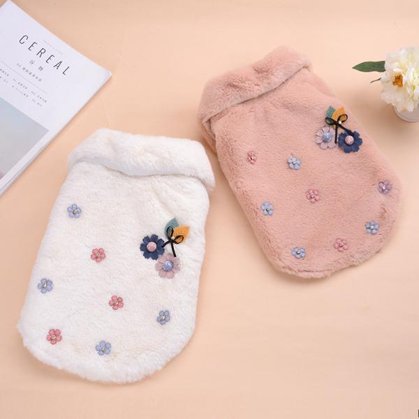 Manteau chaud mou de chien de coton de la peluche 20cm d'ouatine