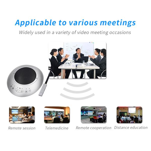 Mini USB 2.4G Wireless Conference Microphone Speaker 360°Omnidirectional Microphone Automatic Echo Cancellation Speakerp