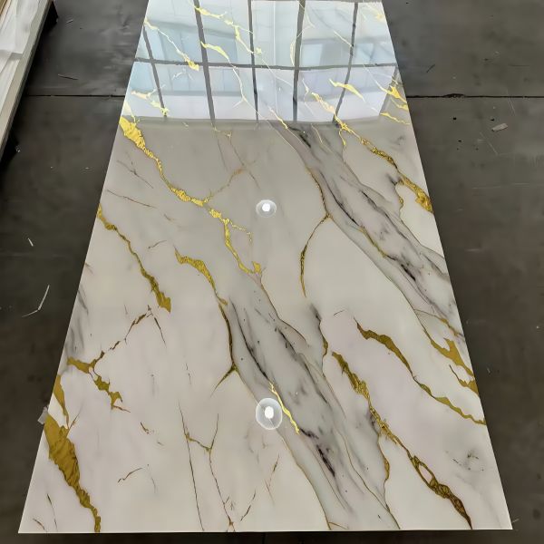 Spc Shower Marble Wall Panel Waterproof Bathroom 3d Uv Board Marble Sheet Pvc Uv 3d Panel Wall Panel Marble Pvc