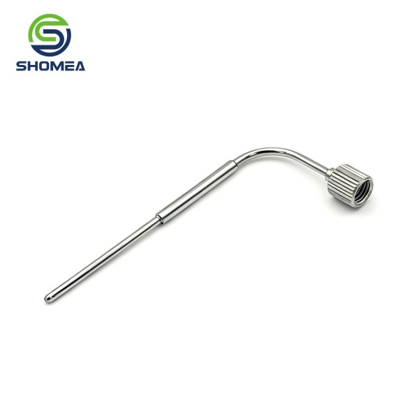 SHOMEA Medical Grade Stainless Steel Precision Bent Sampling Needle for IVD with Knurled Adjustment Cap & Side Interface
