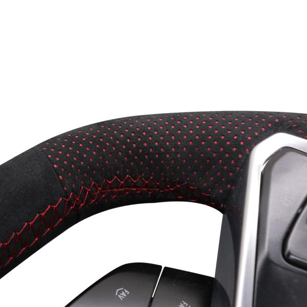 Car accessories Hand Stitched Soft Black Suede Steering Wheel Cover for Chevrolet Corvette (C8)  2020-2023