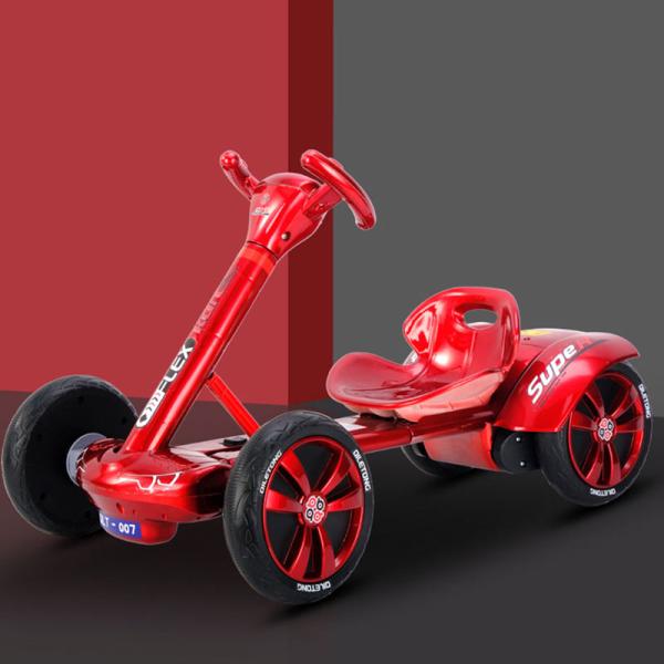 Remote Rechargeable Kids Ride On Car Four-wheel Drift Go-kart with Independent Brakes