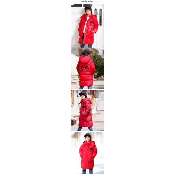 Bilemi Long Thick Hooded Snowsuit Boy Down Coat Warm Parka Kids Winter Jacket