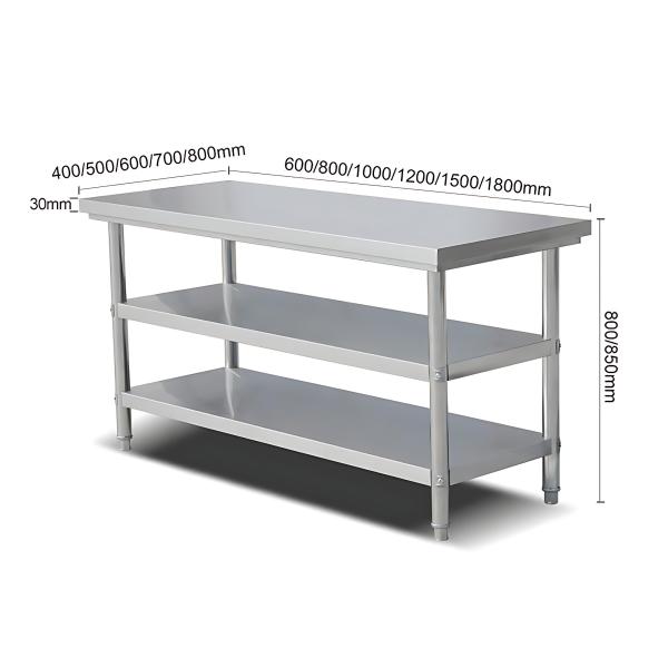 Professional Grade Stainless Steel Workbench for Commercial Restaurants and Kitchens