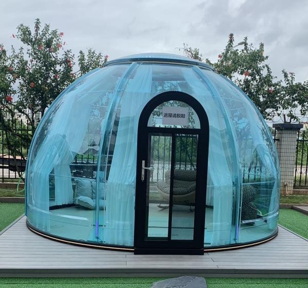 4.2m Diameter Full 360°Transparency PC Dome House Waterproof Bubble Tent for Dining