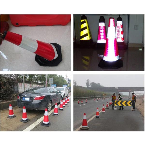 28 Inch Red Body Black Base PE Traffic Safety Cone