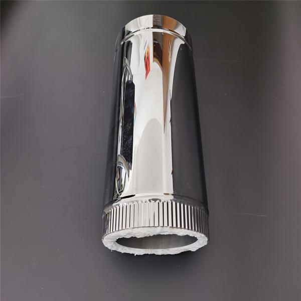 ISO9001 Double Wall Straight Length Stove Flue Pipe For Spigot Locking System