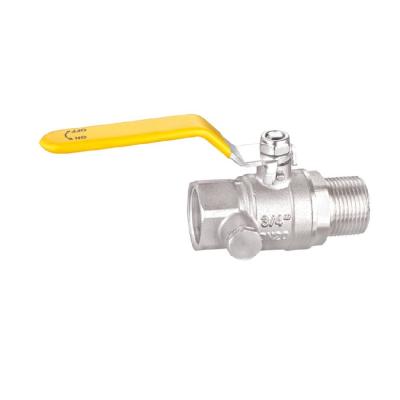 3/4 1/2 1 Inch Brass Gas Ball Valve BV1028-MF Threaded ISO228/1