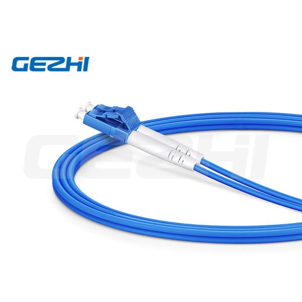 LC UPC to SC APC Duplex OS2 Single Mode Armored LSZH 3.0mm Fiber Patch Cable for Indoor Use