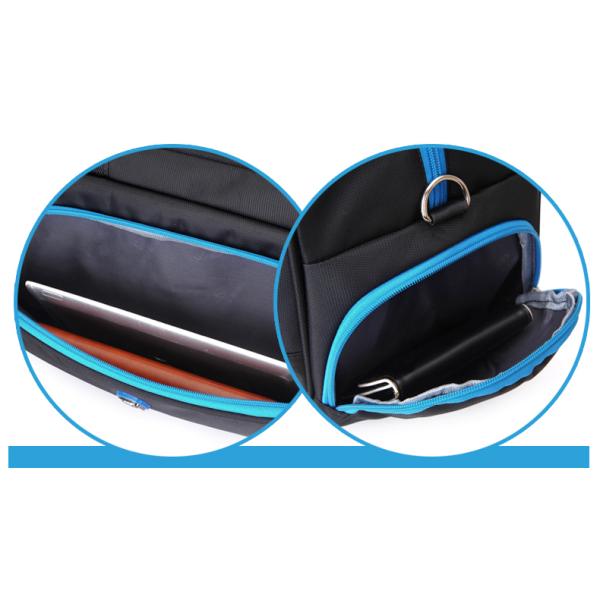 Large Black Waterproof Polyester Travel Bags For Men With Logo Zipper