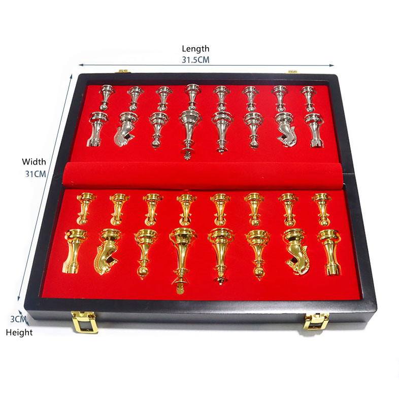 Wholesale Custom Luxury Chess Set with Foldable Design and Zinc-Alloy Material Chessboard