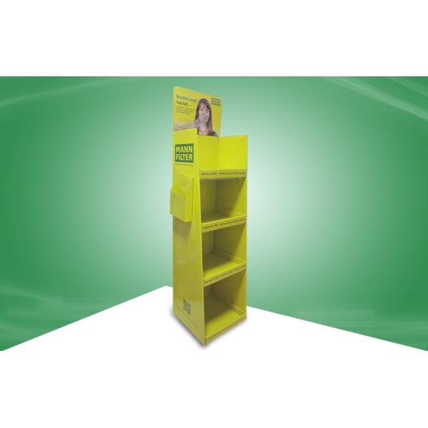 Heavy Duty Floor Standing POS Cardboard Displays With Flyer / Brochure Pockets