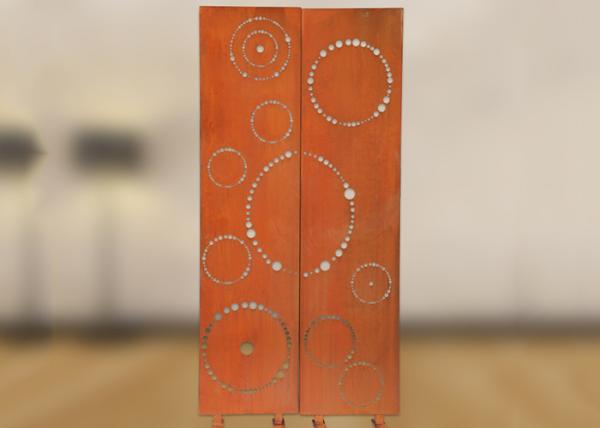 as telas decorativas de aço de Corten dos ornamento do jardim do metal de 1800x900mm circundam o teste padrão