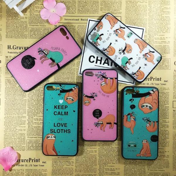 PC+TPU Silk Grain Folivora Play on the Tree Images Cell Phone Case Cover For iPhone 7 6s Plus