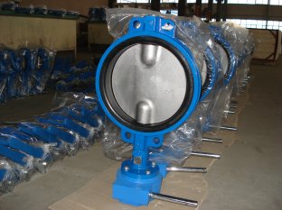 Simple and Compact Construction Two Shaft Wafer Butterfly Valve For Air, Steam, Water