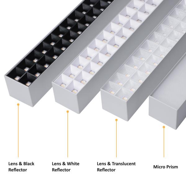 Indoor Lighting Lower UGR Suspended Pendant Lamp Linkable Led Batten Linear Lights for Office Warehouse Supermarket
