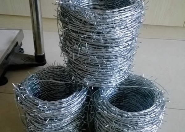 Single / Double Barbed Wire Mesh Electric Galvanized 1.0-3.5mm Dia