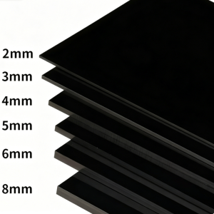 2-8mm Black Frosted Acrylic Sheet Custom Size