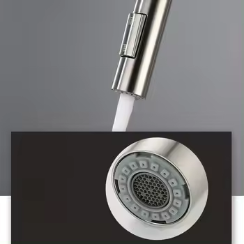 Single Handle Stainless Steel Kitchen Faucet Pull Down Sprayer Hot And Cold Water Mixer