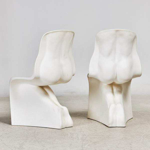 Decoración de muebles abstractos a medida Arte metálico Silla silla Escultura de fibra de vidrio