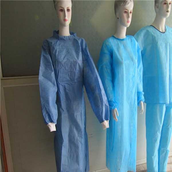 Disposable Blue 50g/M2 SMS Adult Hospital Gowns