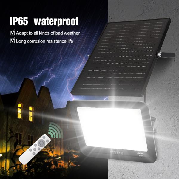 Ip65 ABS lámpara solar de vidrio templado 100w 200w 300w 400w 500w LED luz solar de inundación